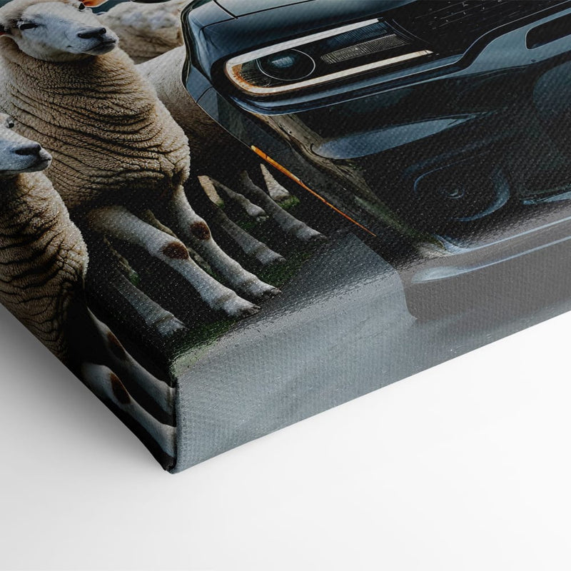 Dodge Charger Hellcat Wall Art  | Black Sheep Muscle Car Print Cars