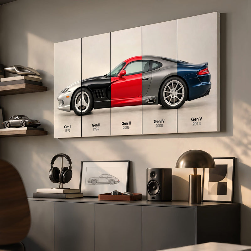 Dodge Viper Evolution Poster & Canvas Wall Art | Caveson Cars