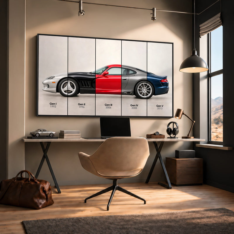 Dodge Viper Evolution Poster & Canvas Wall Art | Caveson Cars
