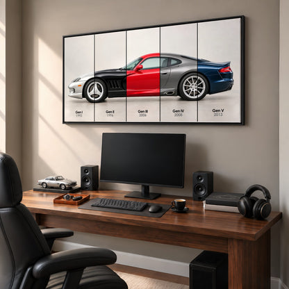 Dodge Viper Evolution Poster & Canvas Wall Art | Caveson Cars