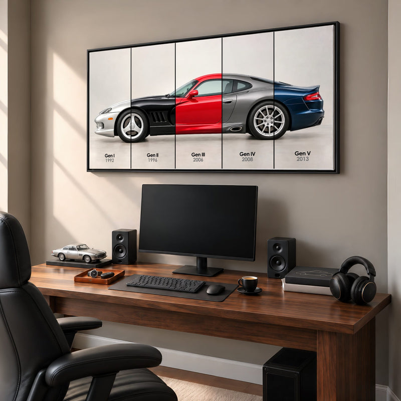 Dodge Viper Evolution Poster & Canvas Wall Art | Caveson Cars