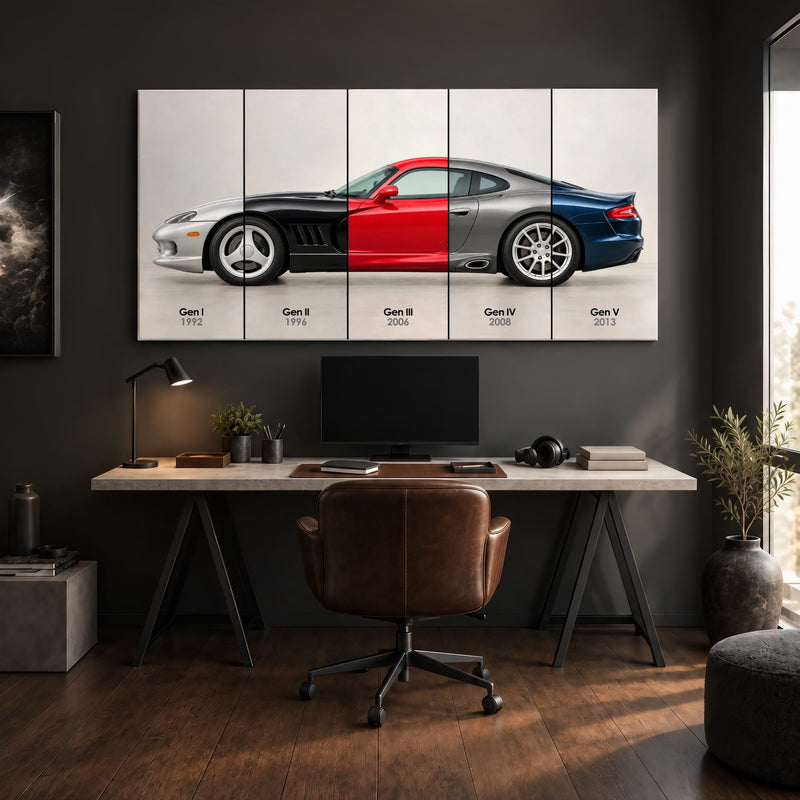 Dodge Viper Evolution Poster & Canvas Wall Art | Caveson Cars
