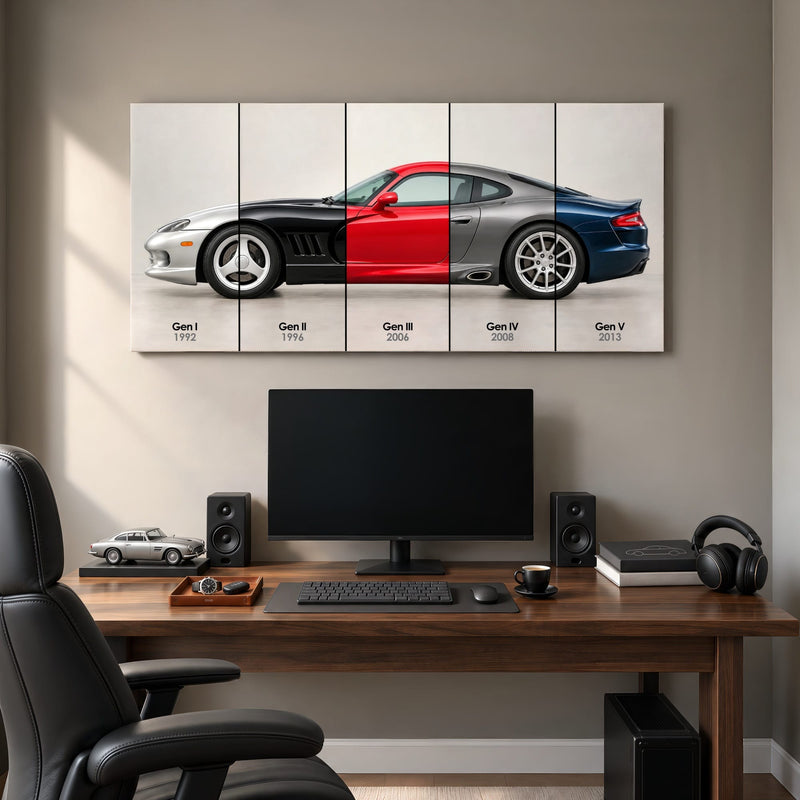 Dodge Viper Evolution Poster & Canvas Wall Art | Caveson Cars