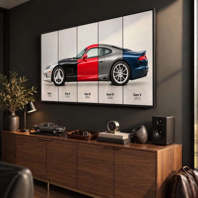 Dodge Viper Evolution Poster & Canvas Wall Art | Caveson Cars