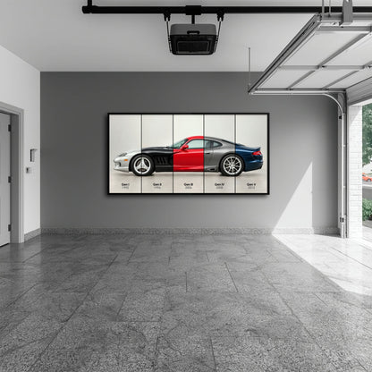 Dodge Viper Evolution Poster & Canvas Wall Art | Caveson Cars