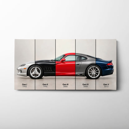 Dodge Viper Evolution Poster & Canvas Wall Art | Caveson Cars