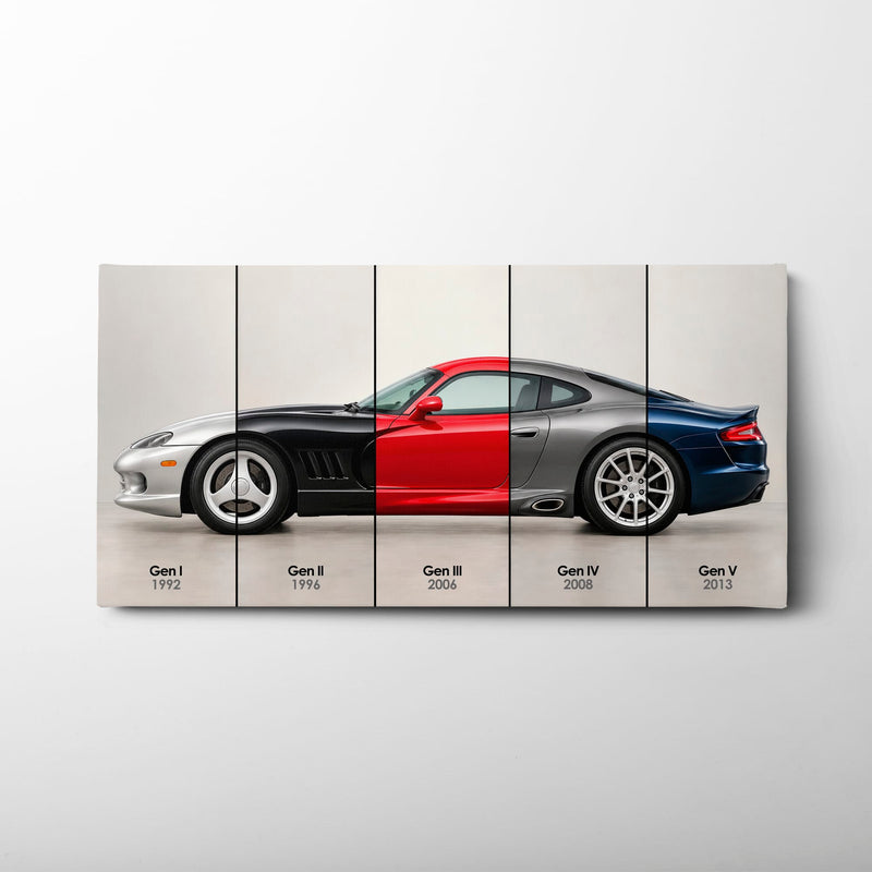 Dodge Viper Evolution Poster & Canvas Wall Art | Caveson Cars