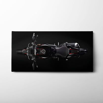 Ducati Monster 1200 R Dark Apex Wall Art – Top Down Motorcycle Canvas Print Motorcycle
