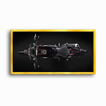 Ducati Monster 1200 R Dark Apex Wall Art – Top Down Motorcycle Canvas Print Motorcycle