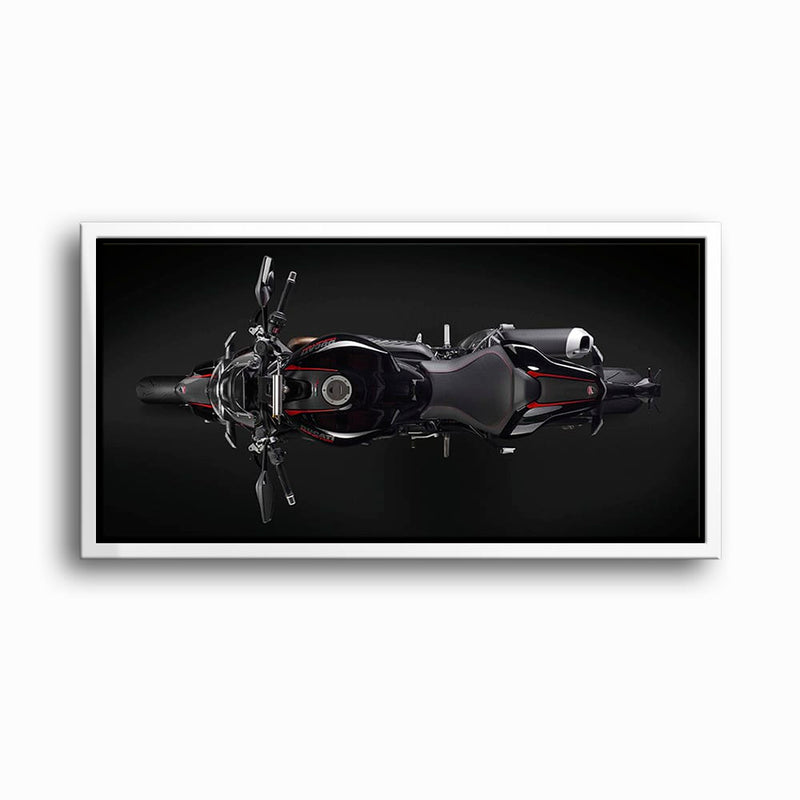 Ducati Monster 1200 R Dark Apex Wall Art – Top Down Motorcycle Canvas Print Motorcycle