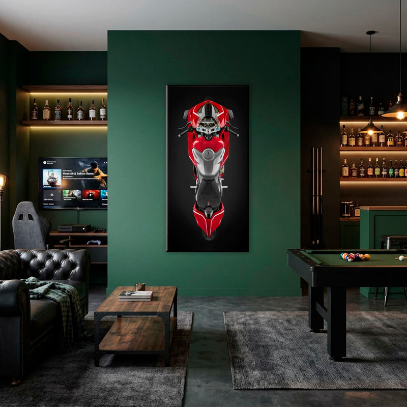 Ducati Panigale V4 R Wall Art – Red Superbike Canvas Print Motorcycle