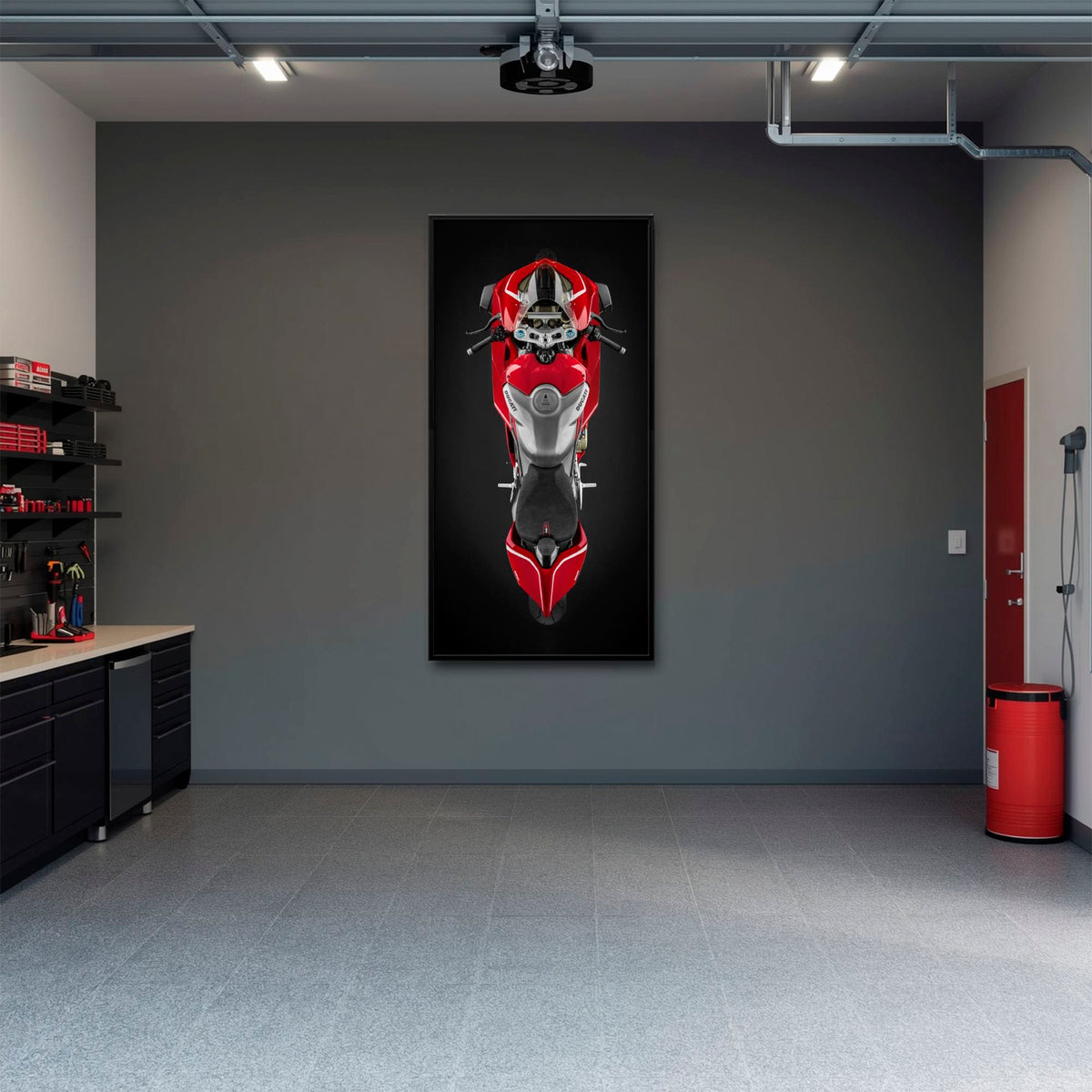 Ducati Panigale V4 R Wall Art – Red Superbike Canvas Print Motorcycle