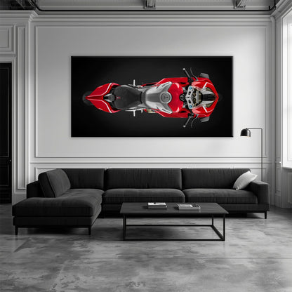 Ducati Panigale V4 R Wall Art – Red Superbike Canvas Print Motorcycle