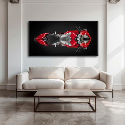 Ducati Panigale V4 R Wall Art – Red Superbike Canvas Print Motorcycle