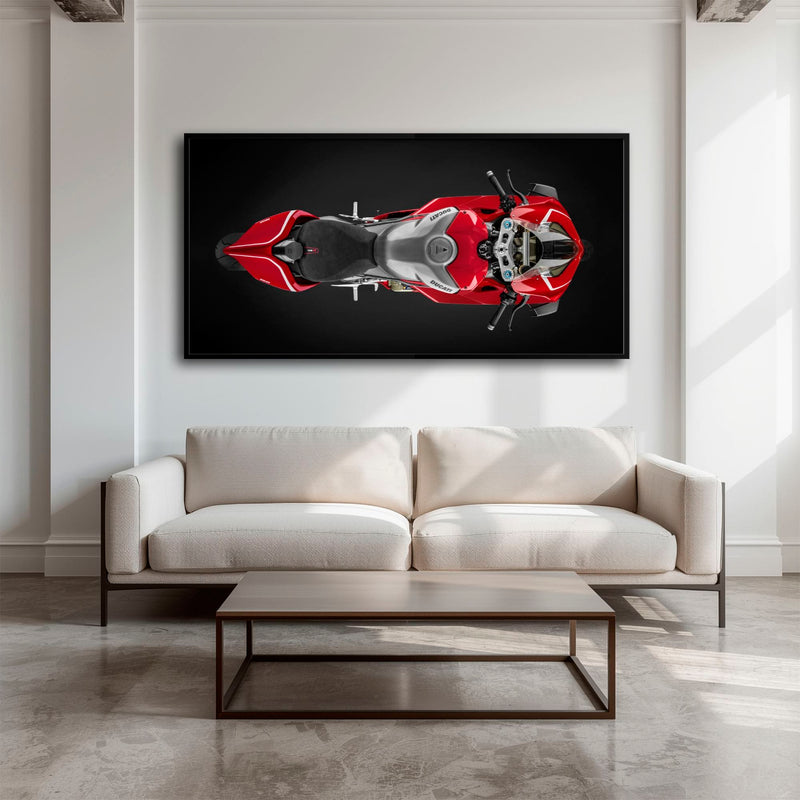 Ducati Panigale V4 R Wall Art – Red Superbike Canvas Print Motorcycle
