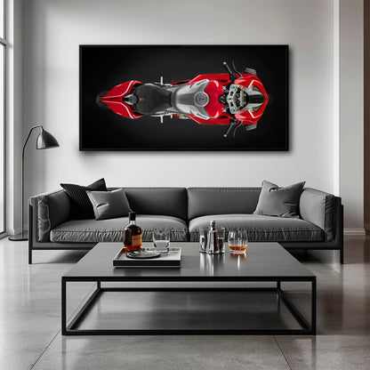 Ducati Panigale V4 R Wall Art – Red Superbike Canvas Print Motorcycle