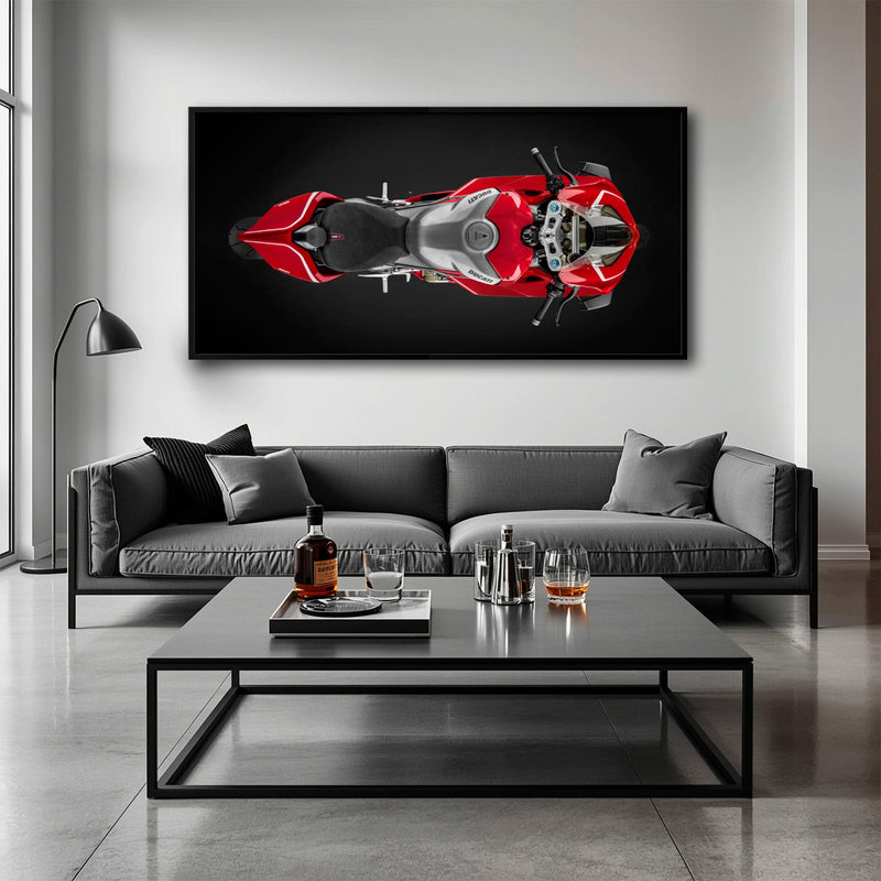 Ducati Panigale V4 R Wall Art – Red Superbike Canvas Print Motorcycle