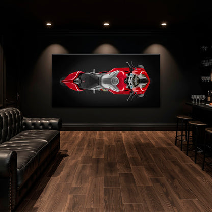 Ducati Panigale V4 R Wall Art – Red Superbike Canvas Print Motorcycle