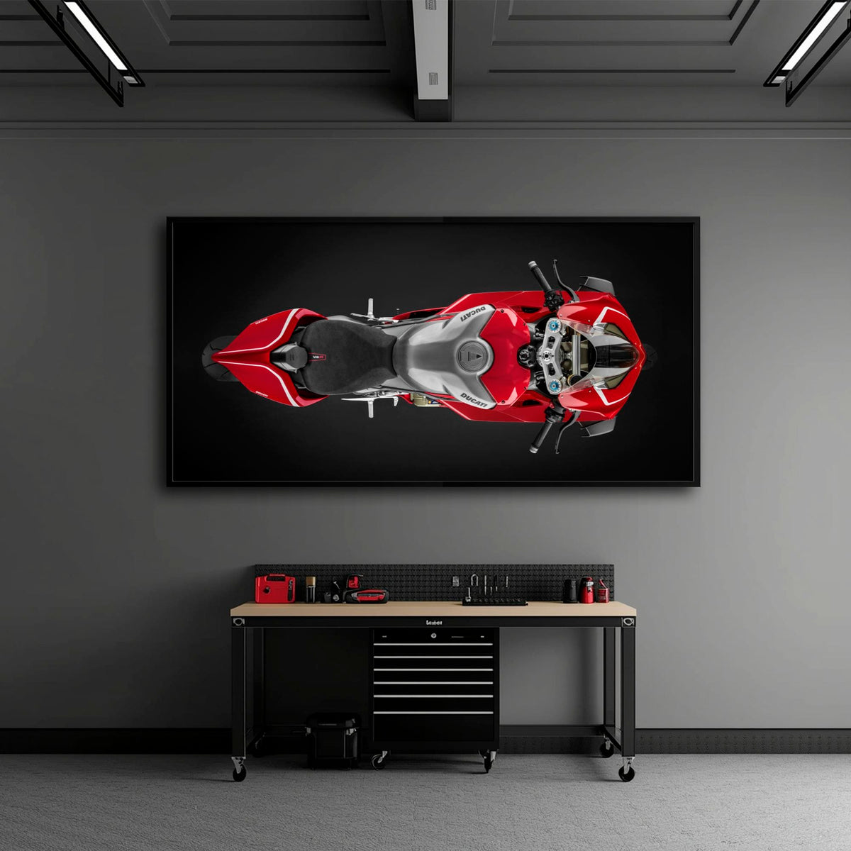 Ducati Panigale V4 R Wall Art – Red Superbike Canvas Print Motorcycle