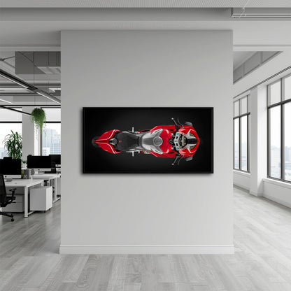 Ducati Panigale V4 R Wall Art – Red Superbike Canvas Print Motorcycle
