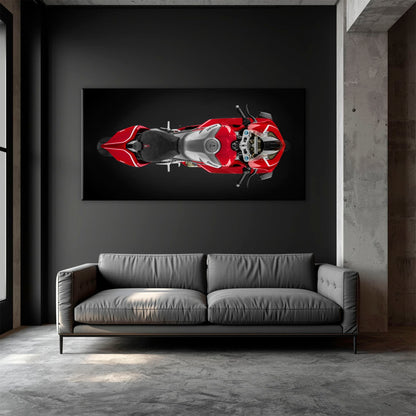 Ducati Panigale V4 R Wall Art – Red Superbike Canvas Print Motorcycle
