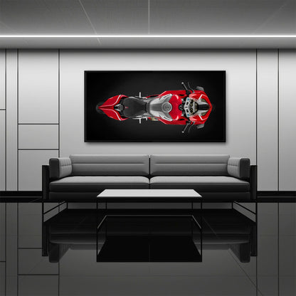Ducati Panigale V4 R Wall Art – Red Superbike Canvas Print Motorcycle