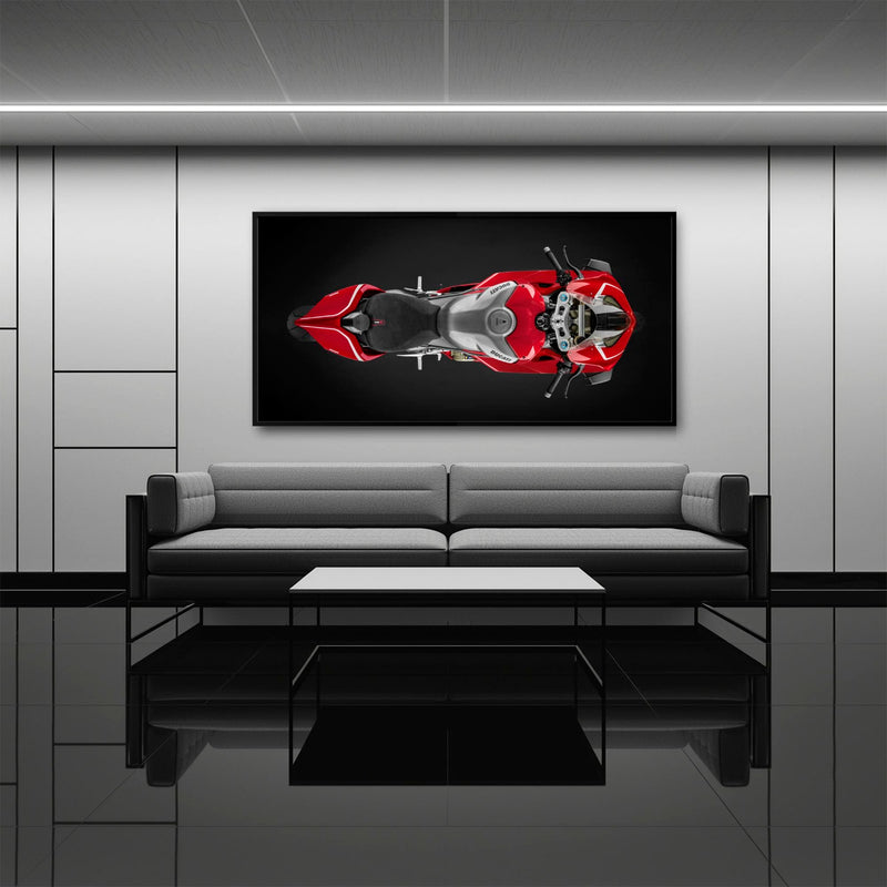 Ducati Panigale V4 R Wall Art – Red Superbike Canvas Print Motorcycle
