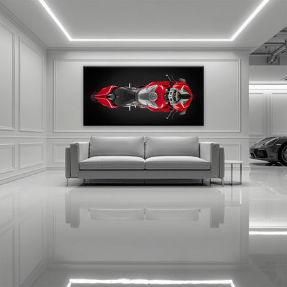 Ducati Panigale V4 R Wall Art – Red Superbike Canvas Print Motorcycle