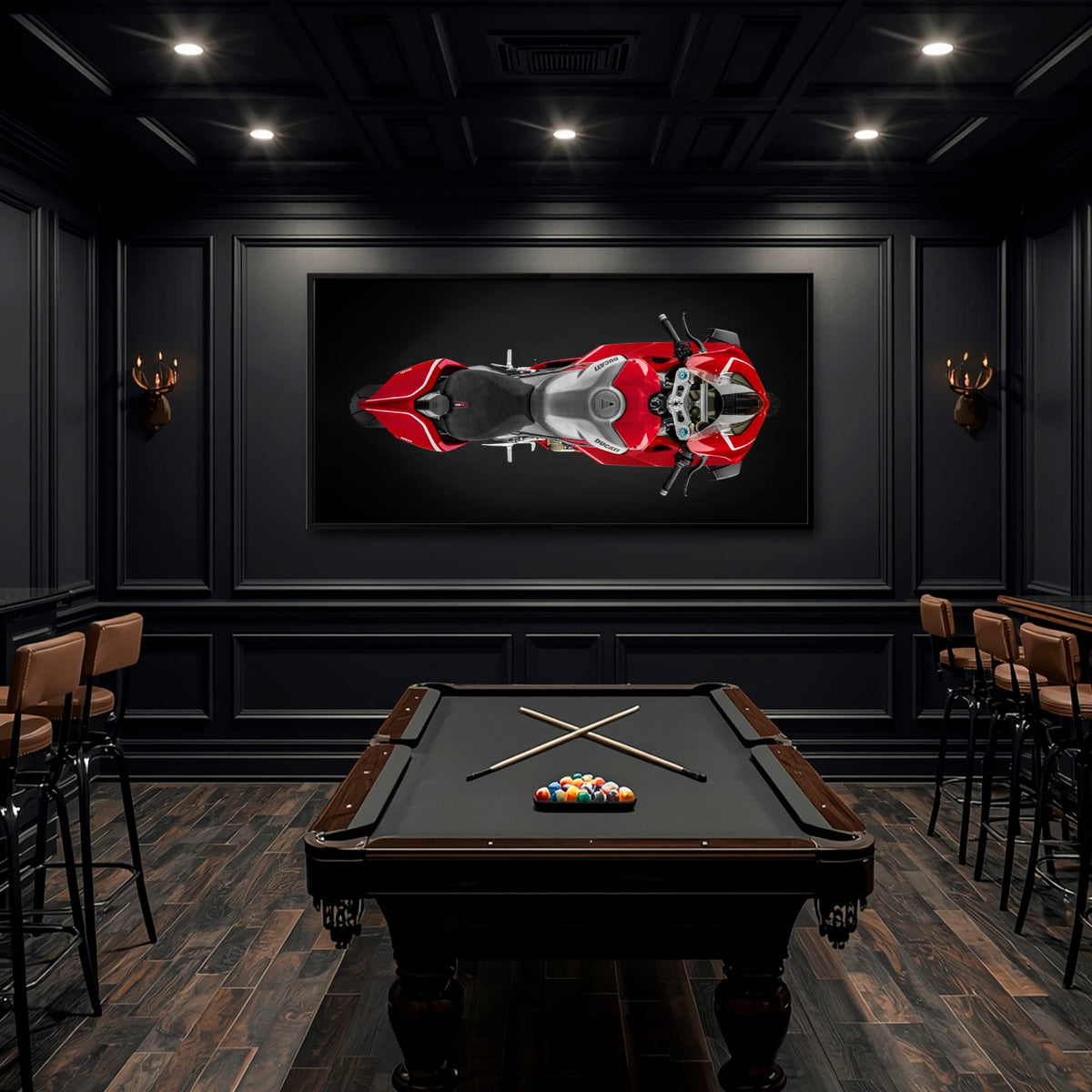 Ducati Panigale V4 R Wall Art – Red Superbike Canvas Print Motorcycle