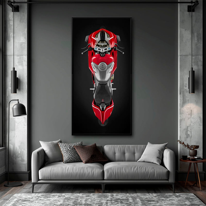 Ducati Panigale V4 R Wall Art – Red Superbike Canvas Print Motorcycle