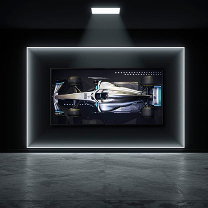Mercedes-AMG W09 EQ Power+ Silver Arrow Wall Art – F1 Canvas Print Cars