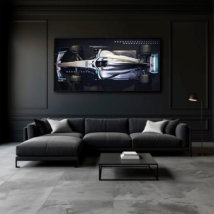 Mercedes-AMG W09 EQ Power+ Silver Arrow Wall Art – F1 Canvas Print Cars