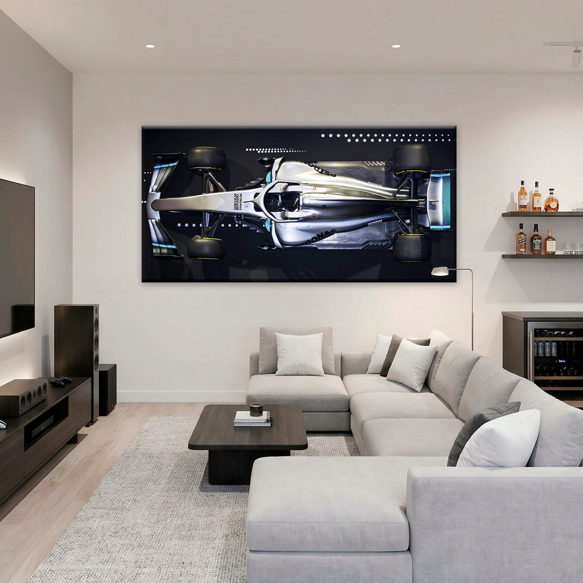 Mercedes-AMG W09 EQ Power+ Silver Arrow Wall Art – F1 Canvas Print Cars