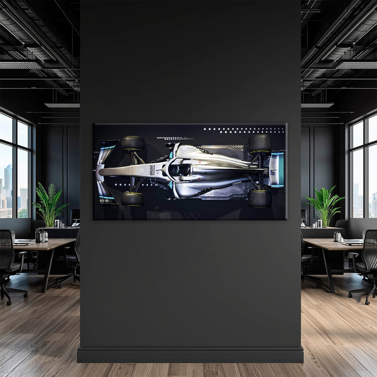 Mercedes-AMG W09 EQ Power+ Silver Arrow Wall Art – F1 Canvas Print Cars