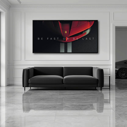 Ferrari Red Sports Car Wall Art | Motivational Canvas Print Cars