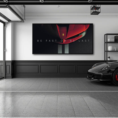 Ferrari Red Sports Car Wall Art | Motivational Canvas Print Cars