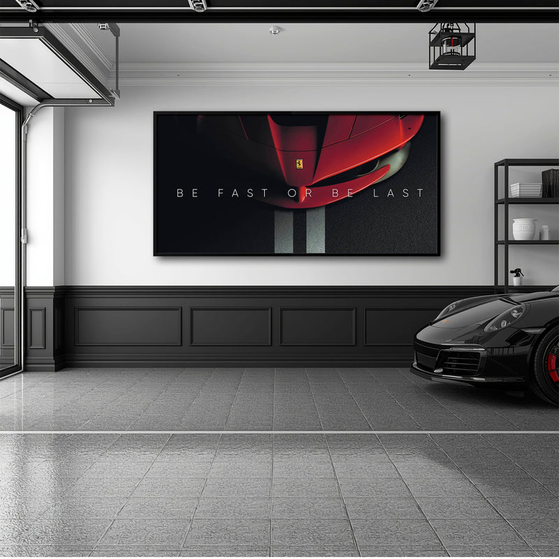Ferrari Red Sports Car Wall Art | Motivational Canvas Print Cars