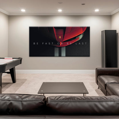 Ferrari Red Sports Car Wall Art | Motivational Canvas Print Cars