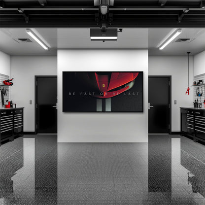 Ferrari Red Sports Car Wall Art | Motivational Canvas Print Cars