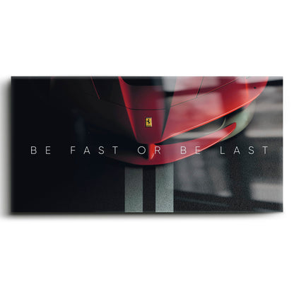 Ferrari Red Sports Car Wall Art | Motivational Canvas Print Cars