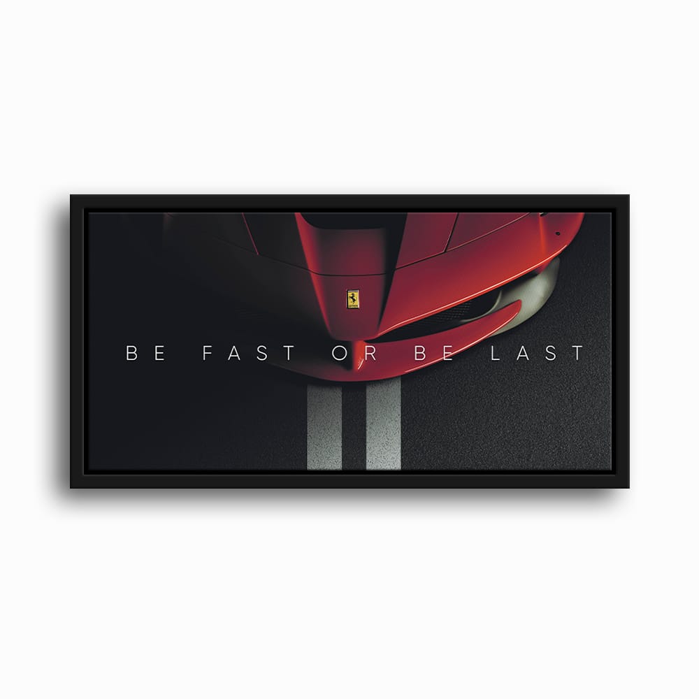 Ferrari Red Sports Car Wall Art | Motivational Canvas Print Cars