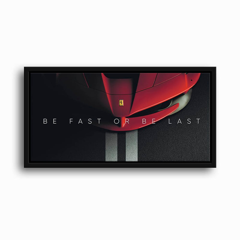 Ferrari Red Sports Car Wall Art | Motivational Canvas Print Cars