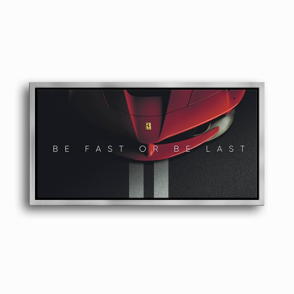 Ferrari Red Sports Car Wall Art | Motivational Canvas Print Cars