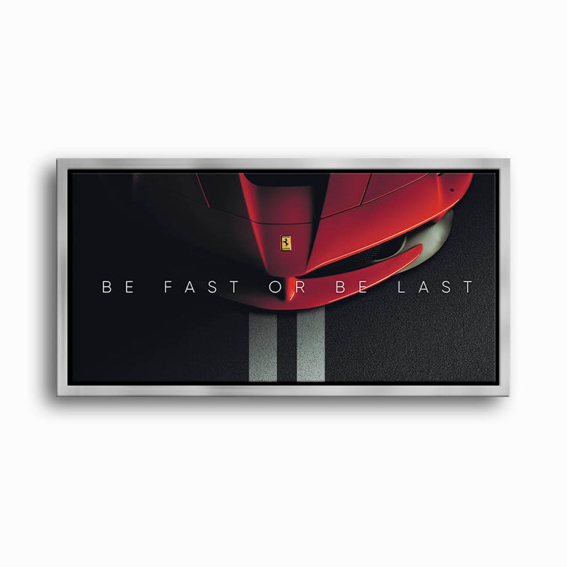 Ferrari Red Sports Car Wall Art | Motivational Canvas Print Cars