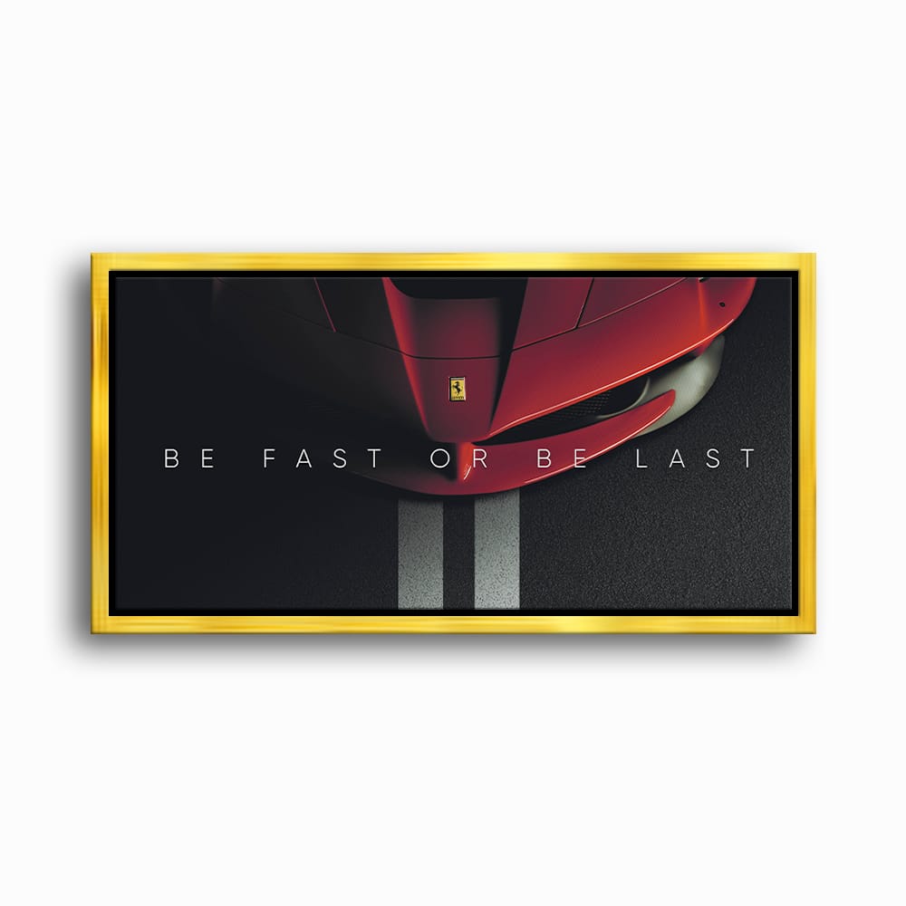 Ferrari Red Sports Car Wall Art | Motivational Canvas Print Cars