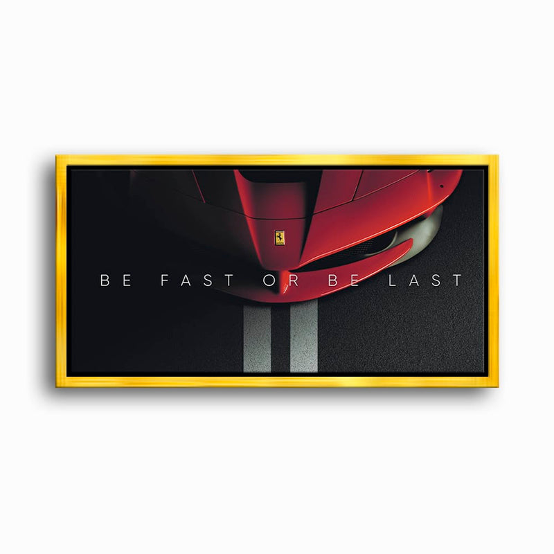 Ferrari Red Sports Car Wall Art | Motivational Canvas Print Cars