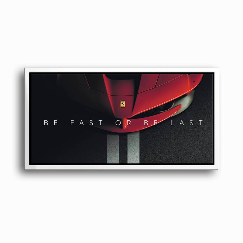 Ferrari Red Sports Car Wall Art | Motivational Canvas Print Cars