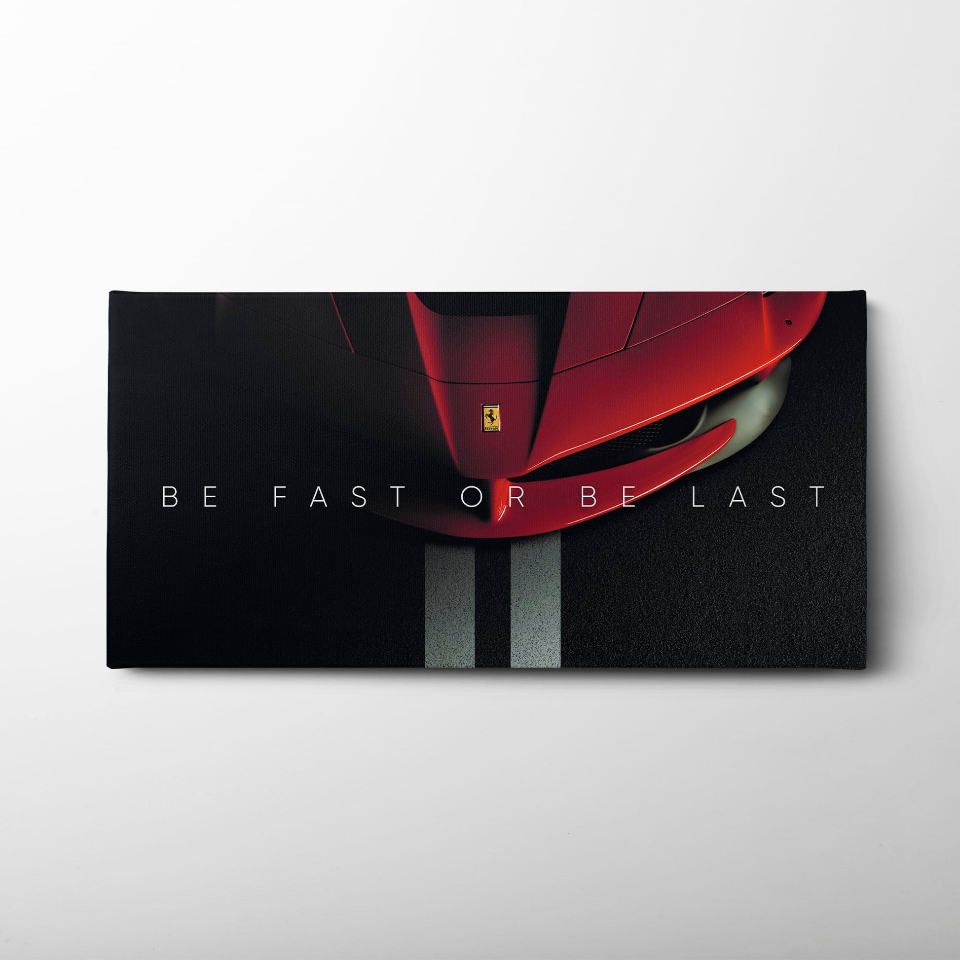 Ferrari Red Sports Car Wall Art | Motivational Canvas Print Cars