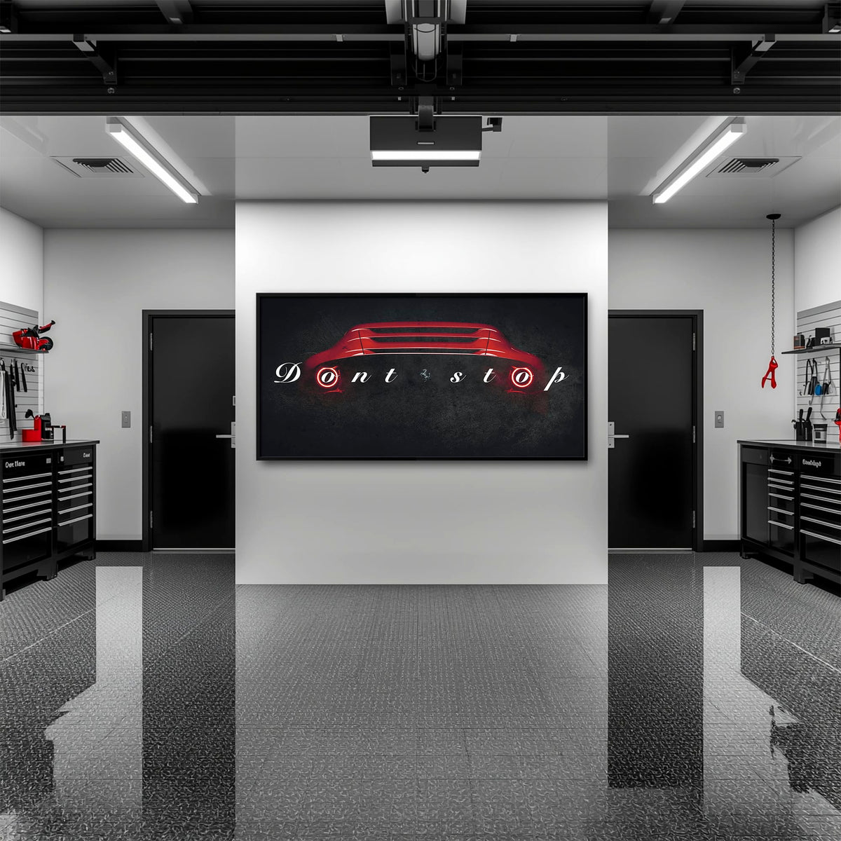 Red Ferrari Canvas Print  | Motivational Office Decor Cars