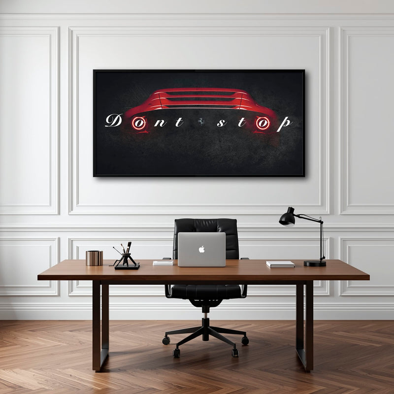 Red Ferrari Canvas Print  | Motivational Office Decor Cars